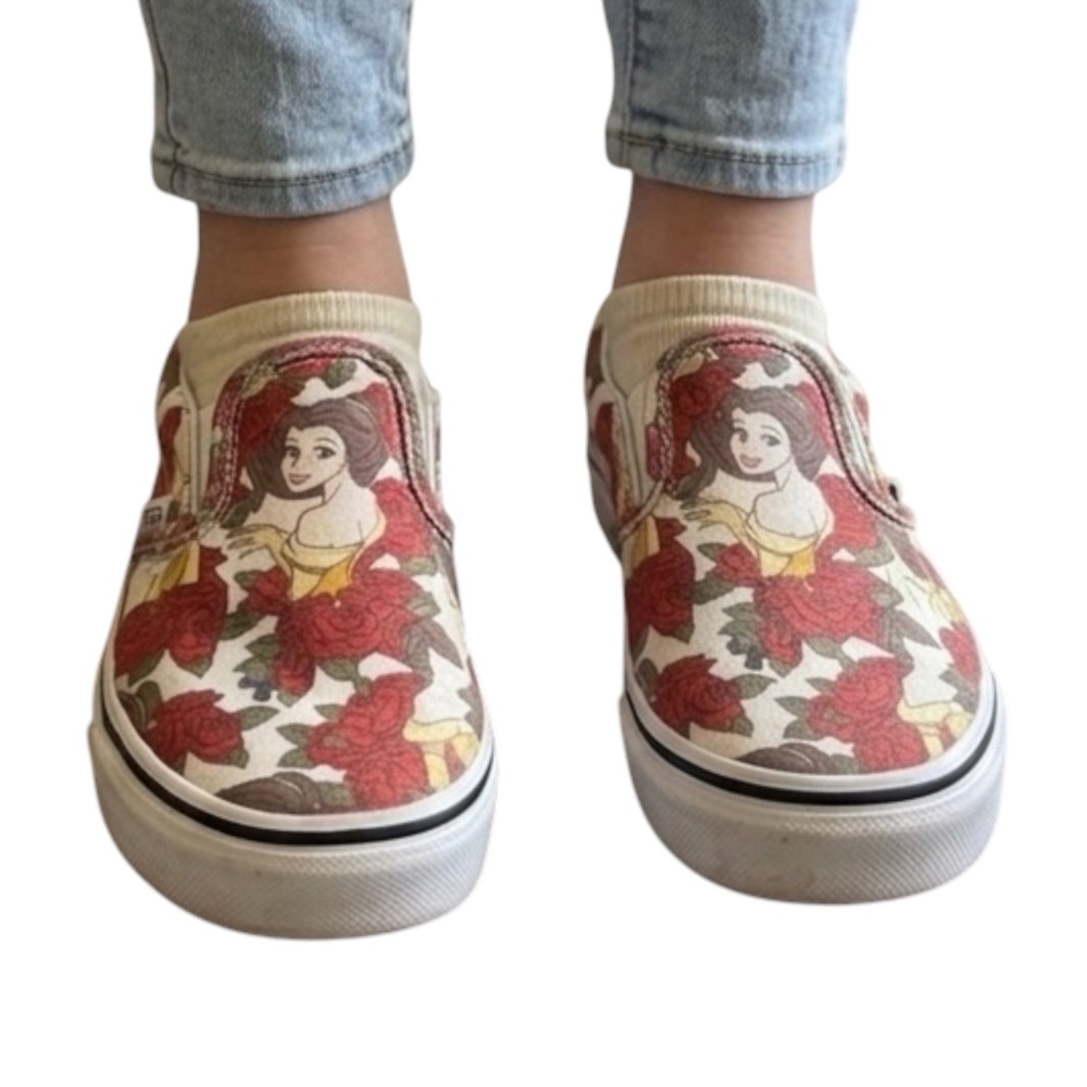 Vans Disney Princess Belle Beauty and The Beast Slip-On Shoes
